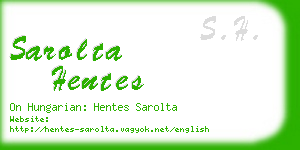 sarolta hentes business card